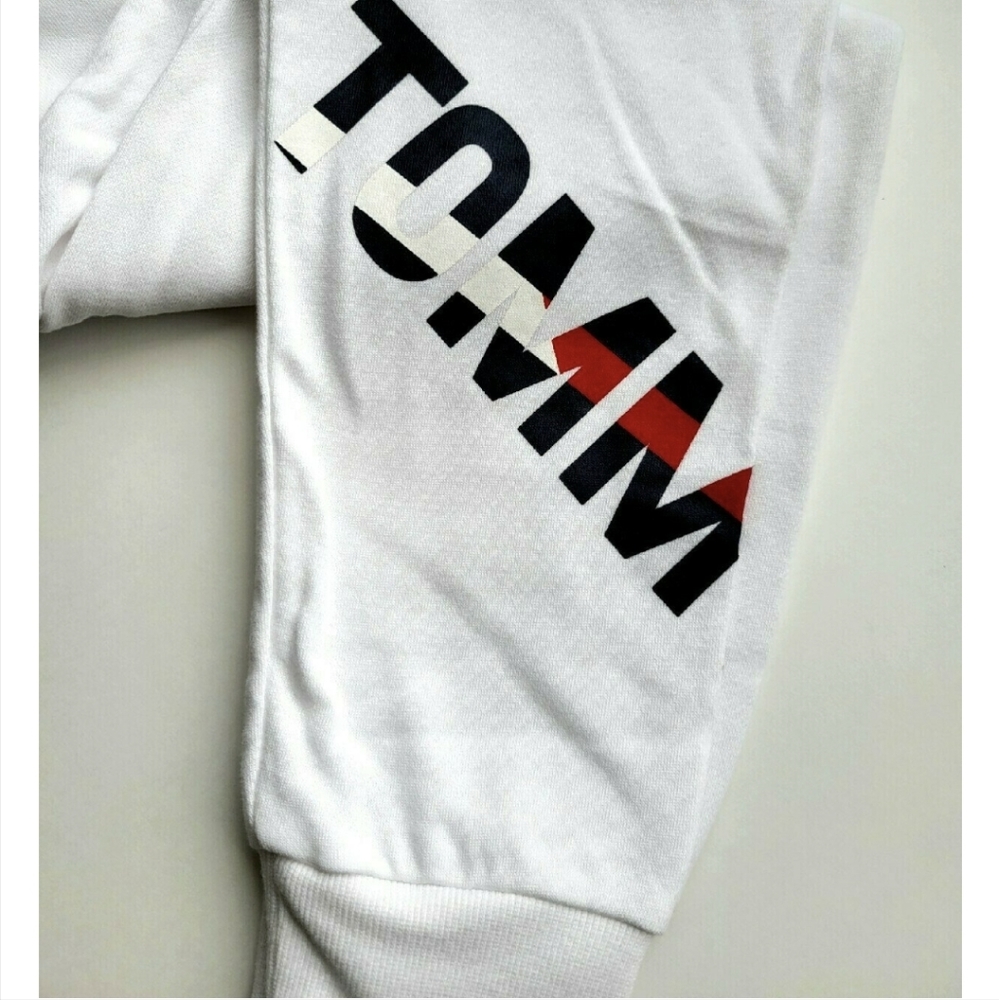 Tommy Hilfiger Girls' Graphic Jogger Pant in Winter White Sz. 7-8 Cotton NWT SO